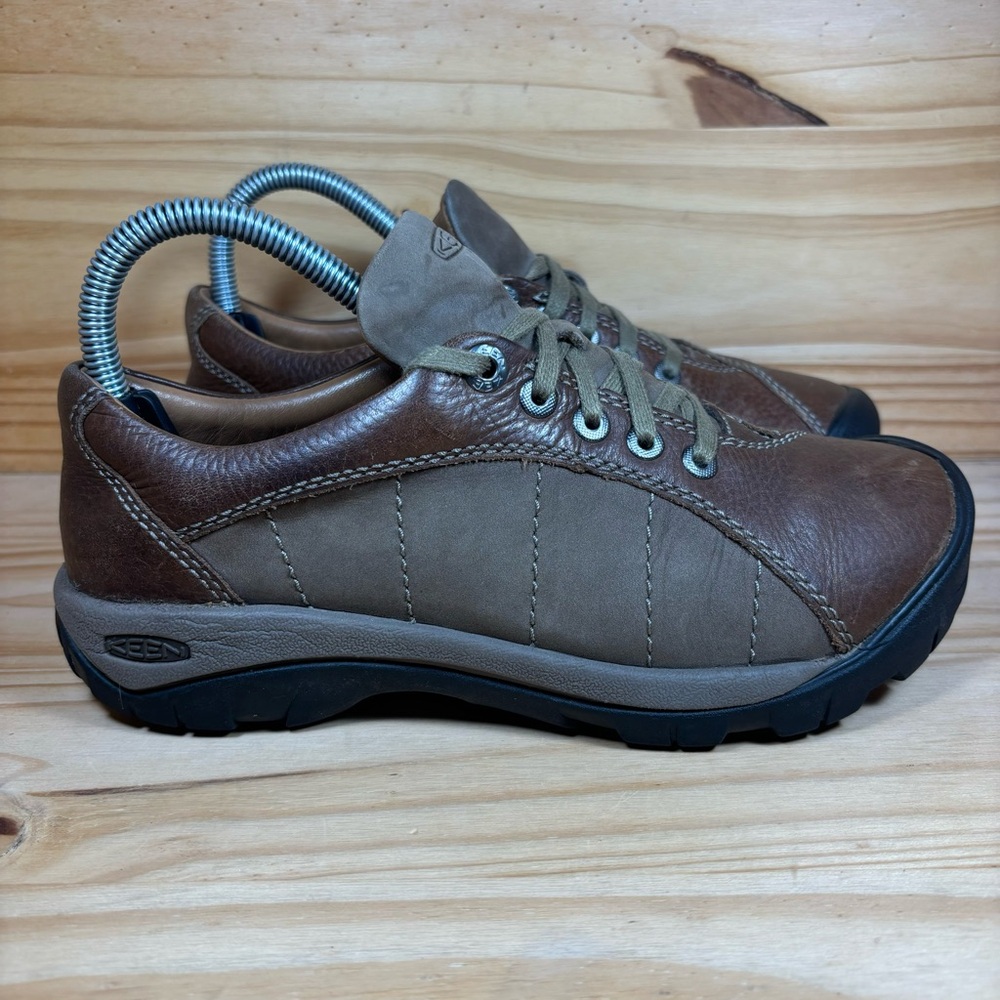 Keen Hiking Shoes Womens 6.5 Presidio Brown Leather Lace Up Low Top Outdoor